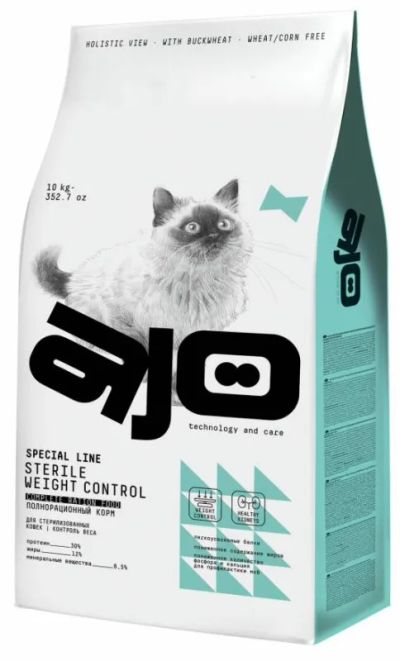 Лот: 24827144. Фото: 1. Ajo Cat Sterile Weight Control... Корма
