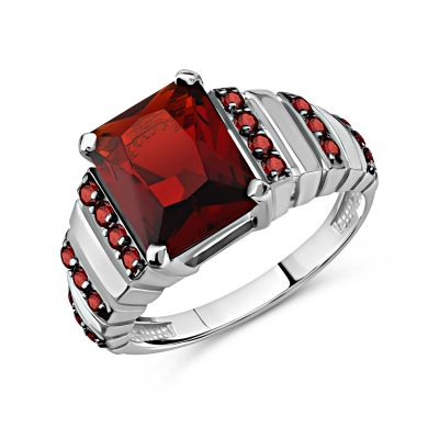 Лот: 23824433. Фото: 1. Серебряное кольцо с ювелирным... Кольца, перстни