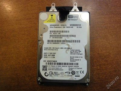 Лот: 939381. Фото: 1. HDD 80 GB 2.5. Жёсткие диски (HDD)