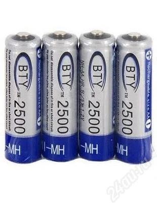 Лот: 2115550. Фото: 1. 2500mAh AA аккумулятор (Rechargeable... Батарейки, аккумуляторы, элементы питания