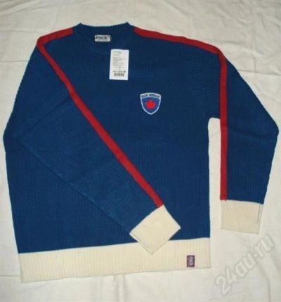 Лот: 481707. Фото: 1. Canada Maple Leaf Blue Sweater... Свитеры, толстовки, худи