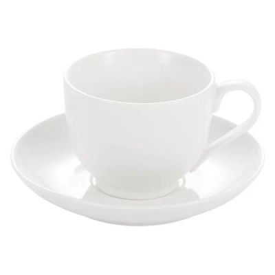 Лот: 24657813. Фото: 1. Чайная пара Gipfel Blanche, фарфор... Кружки, стаканы, бокалы