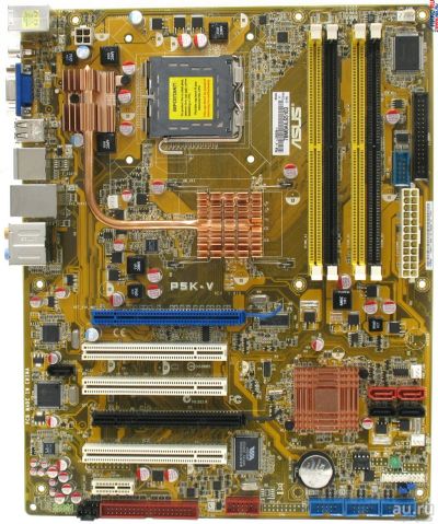 Лот: 14535449. Фото: 1. Материнская плата ASUS P5K-V LGA775... Материнские платы