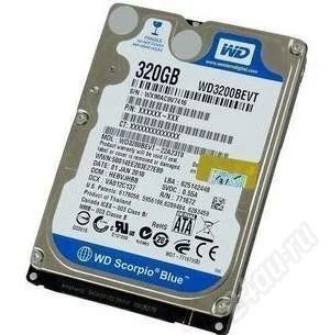 Лот: 1619825. Фото: 1. Western Digital Scorpio Blue WD3200BEVT... Жёсткие диски (HDD)