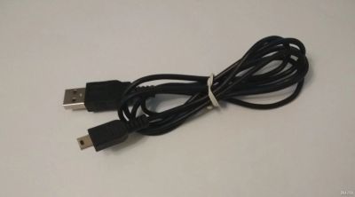 Лот: 15851475. Фото: 1. Чёрный кабель USB 2.0 - miniUSB... Шлейфы, кабели, переходники