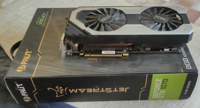 Лот: 19240320. Фото: 1. Palit GeForce GTX1070 jetstream. Видеокарты