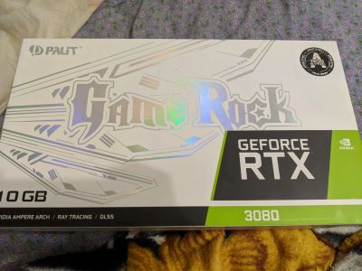 Лот: 19895625. Фото: 1. Rtx 3080 gamerock гарантия 36... Видеокарты