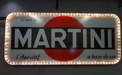 Лот: 15149913. Фото: 1. Винтажная вывеска Martini 1957г. Другое (коллекционирование, моделизм)