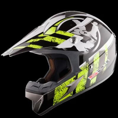 Лот: 9137979. Фото: 1. Шлем LS2 MX433 Stripe Black Hi-Vis... Аксессуары
