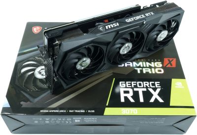 Лот: 17217734. Фото: 1. MSI RTX 3070 Gaming X TRIO. Видеокарты