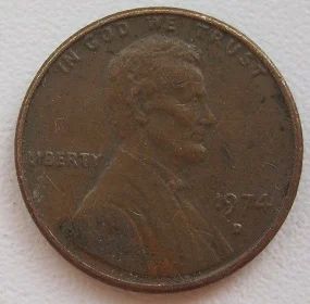 Лот: 12035245. Фото: 1. США 1 цент 1974 D. Америка
