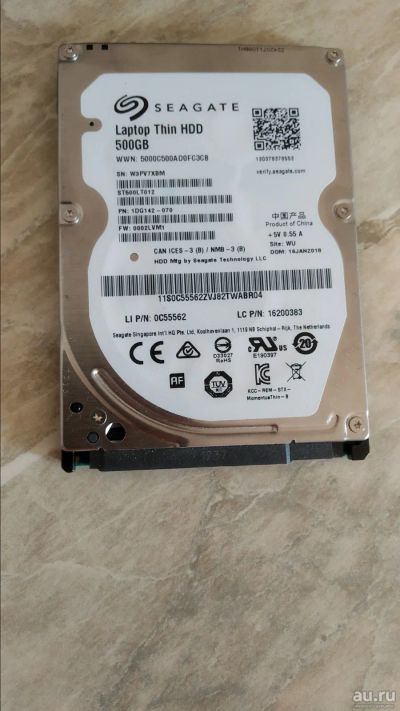 Лот: 14375071. Фото: 1. HDD Seagate Laptop Thin HDD 500GB... Жёсткие диски (HDD)