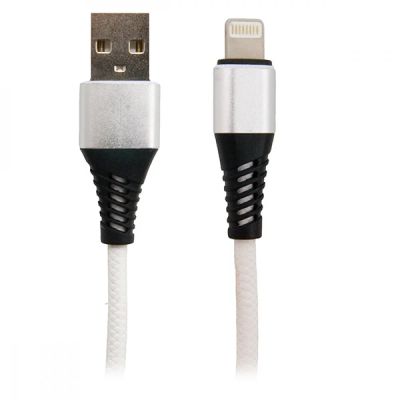 Лот: 16528582. Фото: 1. USB кабель iPhone Lace 2A белый... Дата-кабели, переходники
