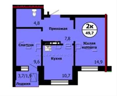 Лот: 19694233. Фото: 1. 2-комнатная квартира на ул. Лесников... Квартиры, студии