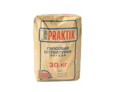 Лот: 7068942. Фото: 1. Штукатурка гипсовая легкая Praktik... Смеси, шпатлевки, цемент