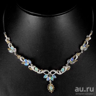 Лот: 8361572. Фото: 1. Колье из серебра 925, натуральные... Колье