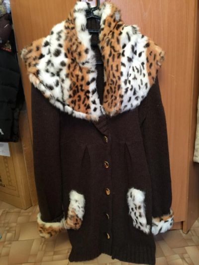 Лот: 6475091. Фото: 1. Продам пальто вязанное. Верхняя одежда