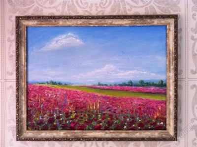 Лот: 2753727. Фото: 1. 1Маки" холст масло 30х40. Картины, гравюры