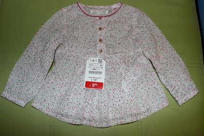 Лот: 4548342. Фото: 1. Рубашечка ZARA 12-18 мес 86см. Рубашки, блузки, водолазки