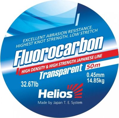 Лот: 15850480. Фото: 1. Леска Helios Fluorocarbon Transparent... Леска, блесны, крючки, мормышки