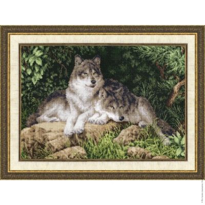 Лот: 4840520. Фото: 1. Лесные хищники. Набор для вышивки... Вышивание