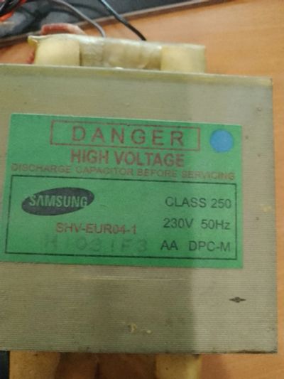 Лот: 19028784. Фото: 1. Трансформатор микроволновки Samsung... Запчасти для микроволновок, мини-печей