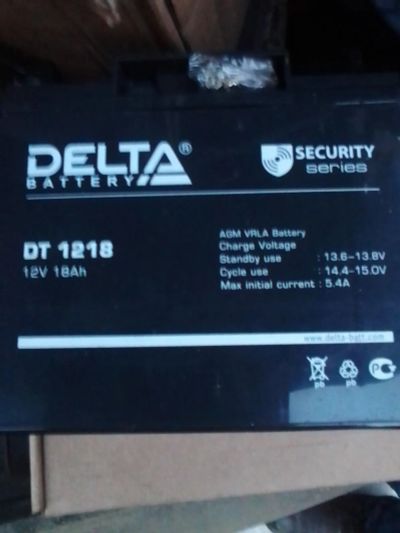 Лот: 20043528. Фото: 1. Аккумулятор Delta DT1218. ИБП, аккумуляторы для ИБП