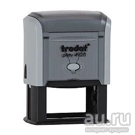 Лот: 15536017. Фото: 1. Trodat 4928 (60х33 мм) цвет серый... Печати, штампы, оснастки