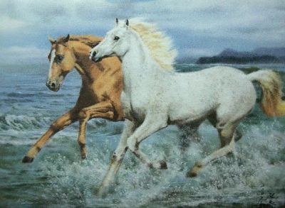 Лот: 7036194. Фото: 1. Картины из каменной крошки. Два... Произведения