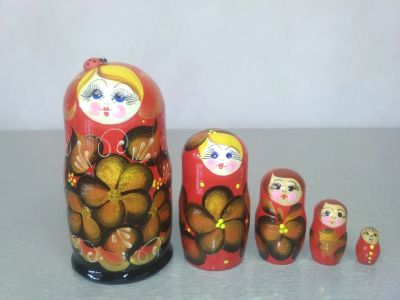 Лот: 15881066. Фото: 1. Матрешка ХОХЛоМА цветная роспись... Фигурки, статуэтки