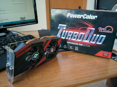 Лот: 10108718. Фото: 1. С рубля! R9 270X 2Gb OC Turbo... Видеокарты