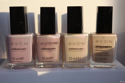 Лот: 14431223. Фото: 1. Лаки Avon лиловый нюд, цена за... Лак для ногтей