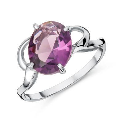 Лот: 23795355. Фото: 1. Серебряное кольцо с аметистом. Кольца, перстни