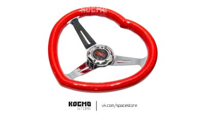 Лот: 20776962. Фото: 1. Руль "Сердце", красный. Другое (автозапчасти)