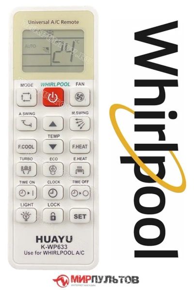 Лот: 15637443. Фото: 1. Пульт для кондиционера Whirlpool... Пульты ДУ