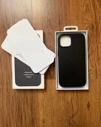 Лот: 25108088. Фото: 1. Чехол для iPhone 14 кожаный. Чехлы, бамперы