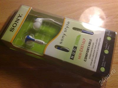 Лот: 565828. Фото: 1. Наушники SONY MDR-EX816LP white... Наушники, гарнитуры