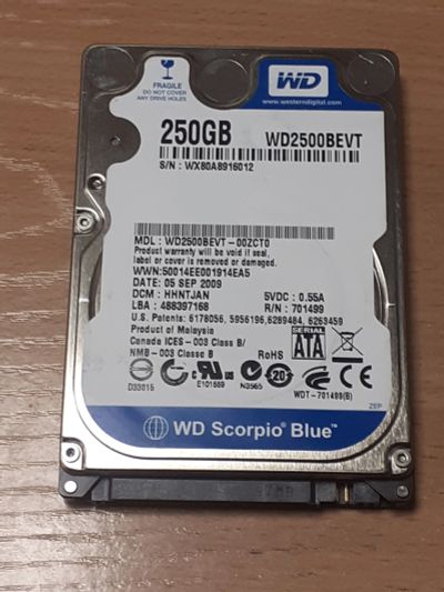 Лот: 21287947. Фото: 1. HDD жесткий диск для ноутбука... Жёсткие диски (HDD)