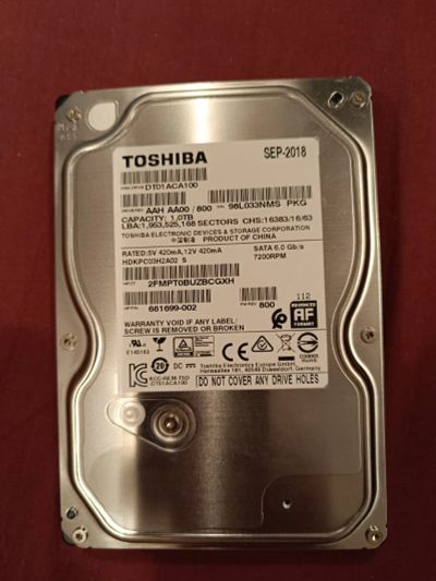 Лот: 21065881. Фото: 1. Жёсткий диск Toshiba. Жёсткие диски (HDD)