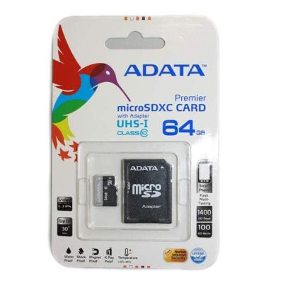 Лот: 6587429. Фото: 1. карта памяти micro sdxc 64gb Adata... Карты памяти