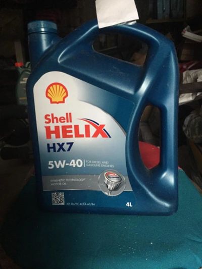 Лот: 17092539. Фото: 1. shell helix hx7 5w40 4 литра. Масла, жидкости