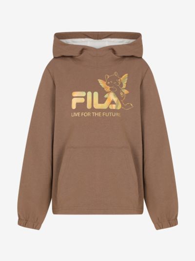 Лот: 24775287. Фото: 1. Худи для девочек FILA, Коричневый. Другое (спортивная одежда)