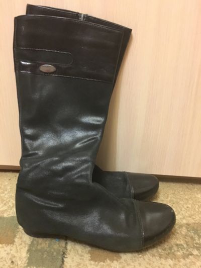 Лот: 12573728. Фото: 1. Сапоги осенние 38 натуральная... Сапоги