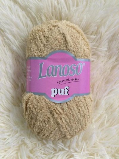 Лот: 11029542. Фото: 1. Пряжа Lanoso Polar Puf, 100%полиэстер... Ткани, нитки, пряжа