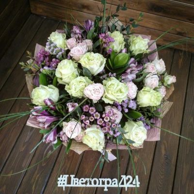 Лот: 6961360. Фото: 1. Цветы . Букет от Цветограда... Свежие цветы