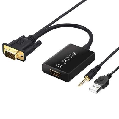 Лот: 17018962. Фото: 1. Адаптер VGA to HDMI + Аudio с... Цифровое, спутниковое ТВ