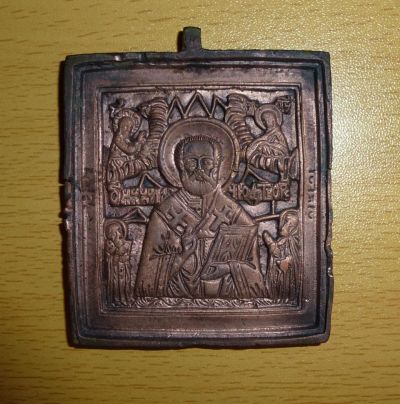 Лот: 6240835. Фото: 1. плашка Николай Чудотворец. Иконы
