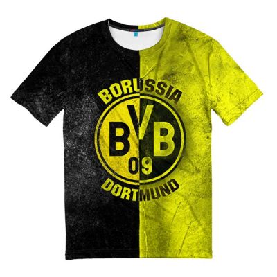 Лот: 10639862. Фото: 1. Мужская футболка 3D "BVB - Футбольный... Футболки