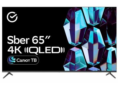 Лот: 25105836. Фото: 1. QLED телевизор Sber SDX-65UQ5233... Телевизоры