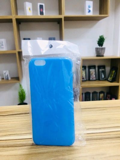 Лот: 11725564. Фото: 1. Силикон iPhone 6 UltrA Slim Голубой. Чехлы, бамперы